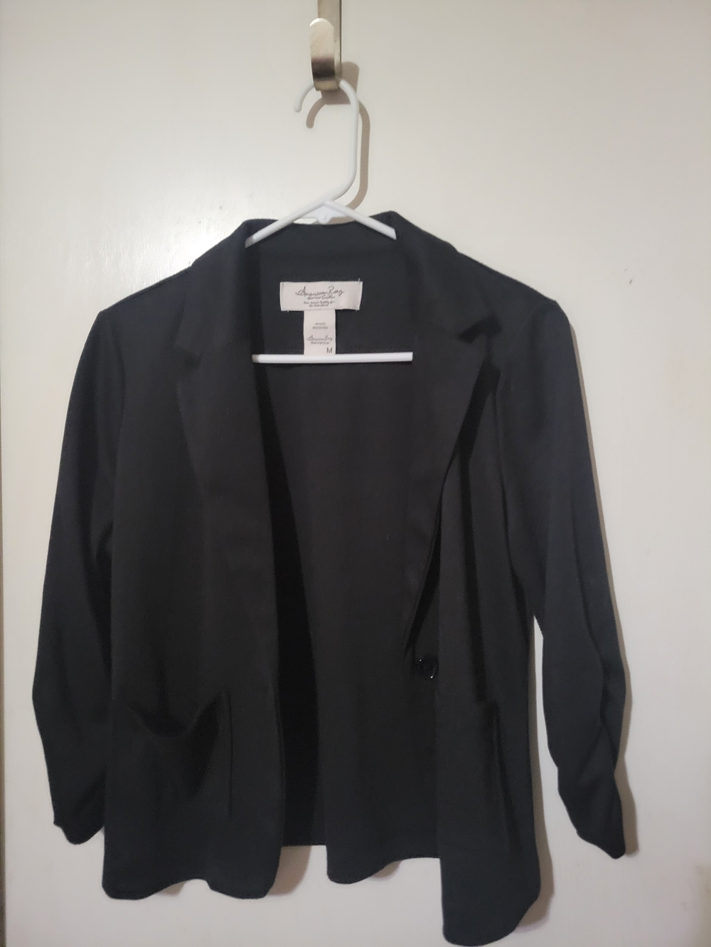 American Rag Black Open-Front Blazer Jacket
